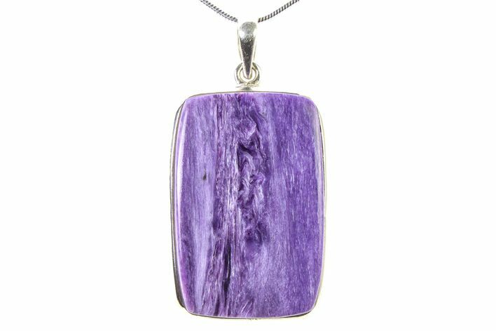 Siberian Charoite Pendant (Necklace) - Sterling Silver #321468